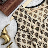 Vriksham Premium Floral Printed Readymade Sleeveless  Blouse-Kalamkari Print-Skin Color-VS4531